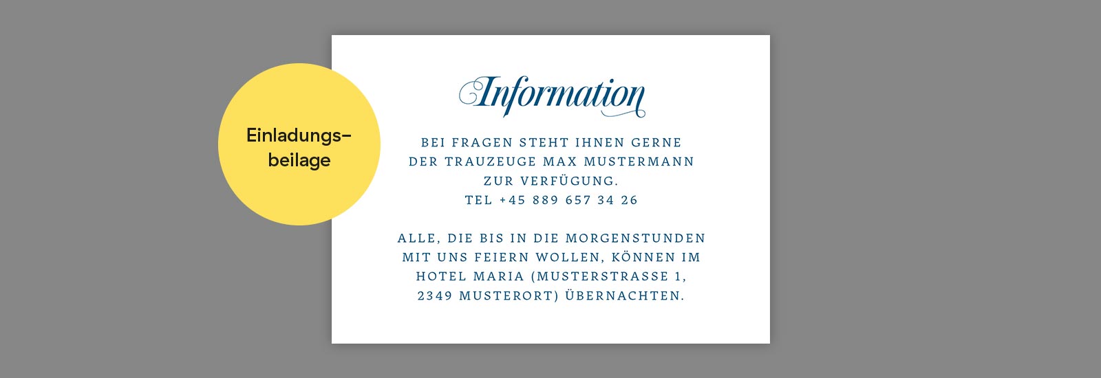 Informationskärtchen: Garden Party