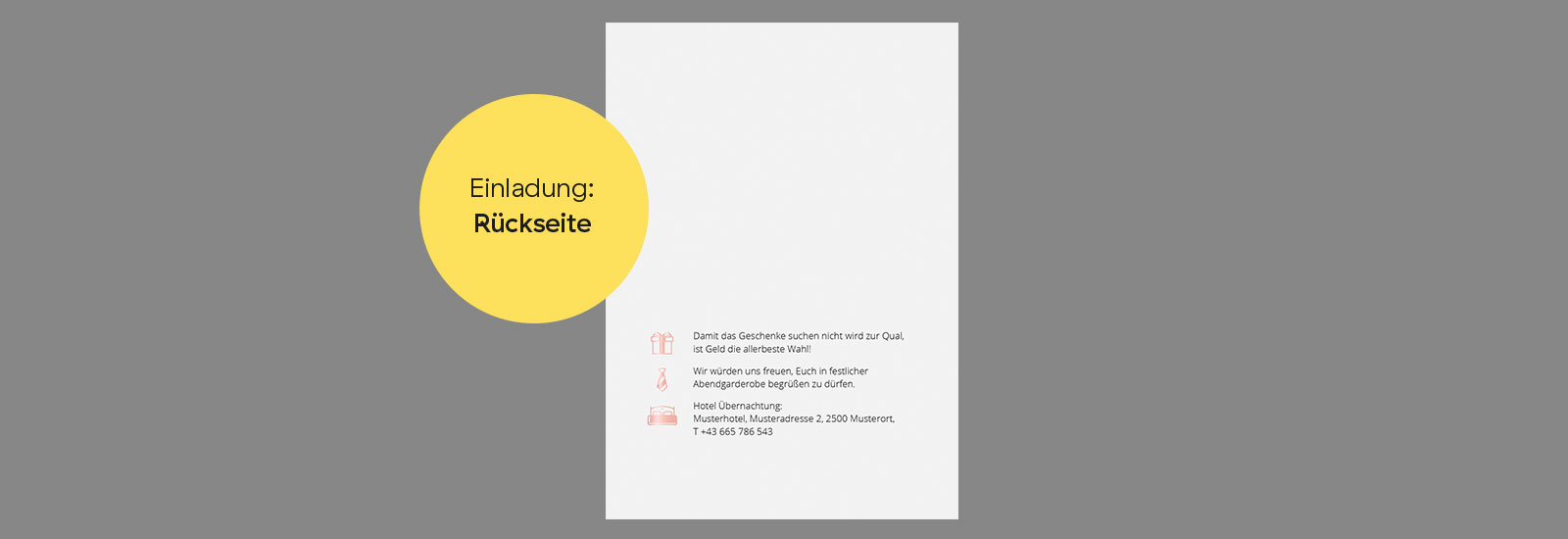 Hochzeit Einladungskarte: Green Flora - Rückseite