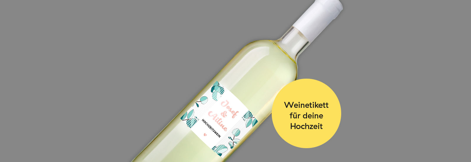 Weinetikett klein Green Flora